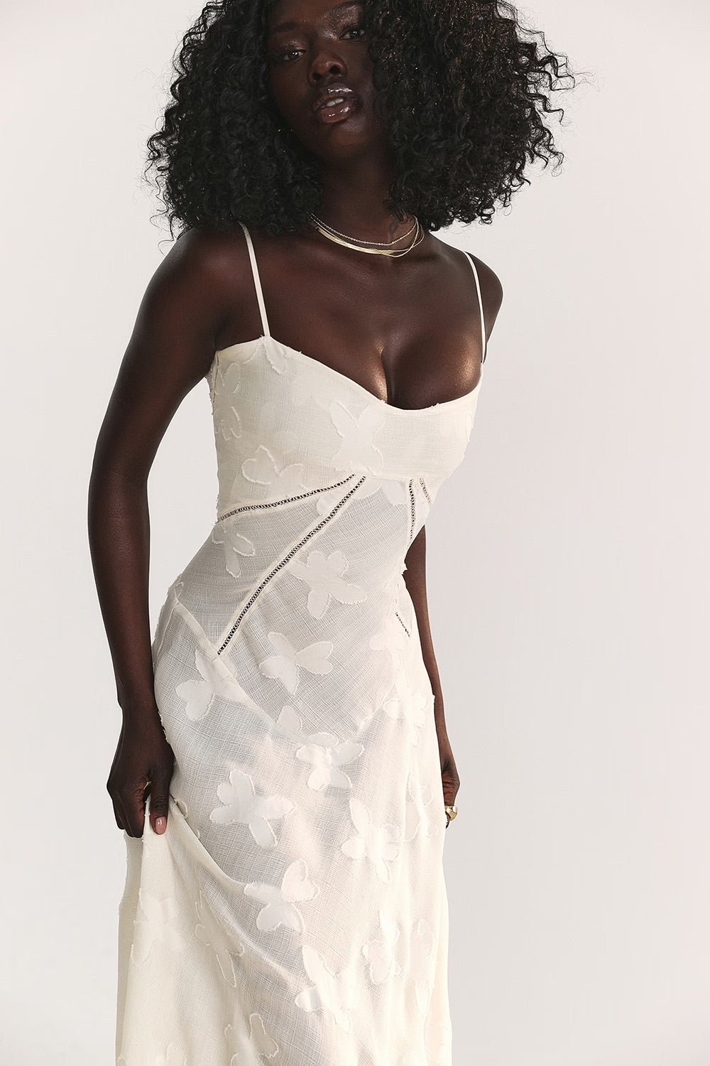 Henrietta - Lace Maxi Dress with Straps