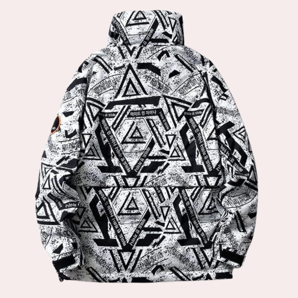 Dashiell - Geometric Print Padded Jacket