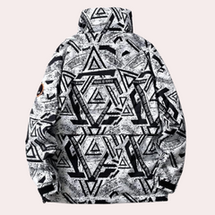 Dashiell - Geometric Print Padded Jacket