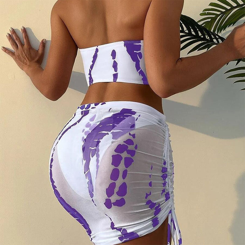 Paloma - Print Three Piece Bikini Set