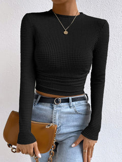 Philippa - Waffle Knit Fitted Top