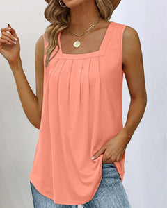 Sarah - Sleeveless Jersey Tank — Pink