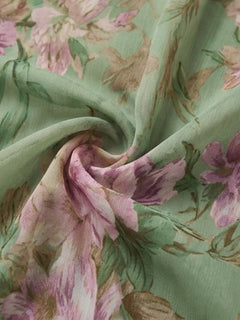 Amalia - Floral Chiffon Halter Maxi Dress