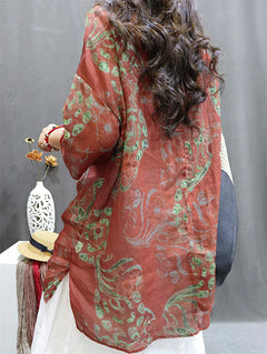 Charlotte - Paisley Print Linen Tunic