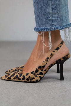 Morwenna - Leopard Slingback Heels