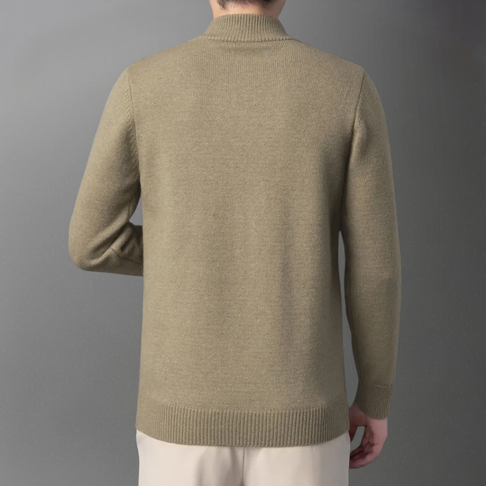 Michael - Cable Knit Henley Jumper