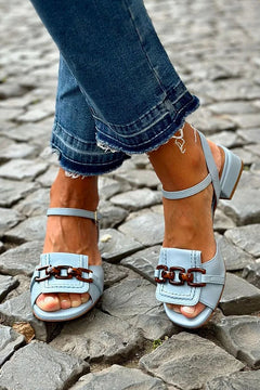 Avery - Buckle Block Heel Sandals