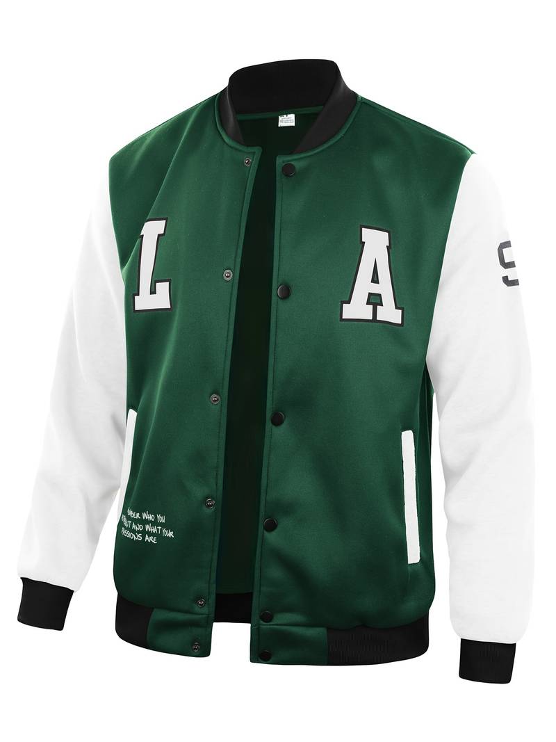 Zachary - Varsity College Jacket — Green