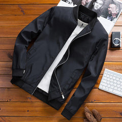 Henry - Zip Bomber Jacket — Black