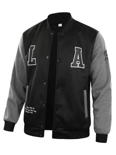 Zachary - Varsity College Jacket — Black