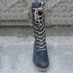 Paulette - Hiking Boots with Knit Cuff