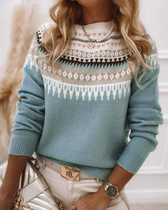 Zoe - Fair Isle Jumper — Blue