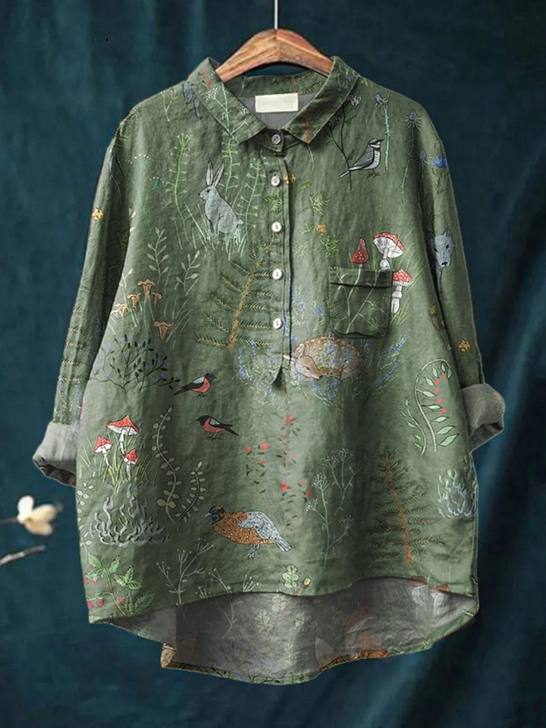 Kerry - Woodland Animal Print Shirt | Willa Melbourne