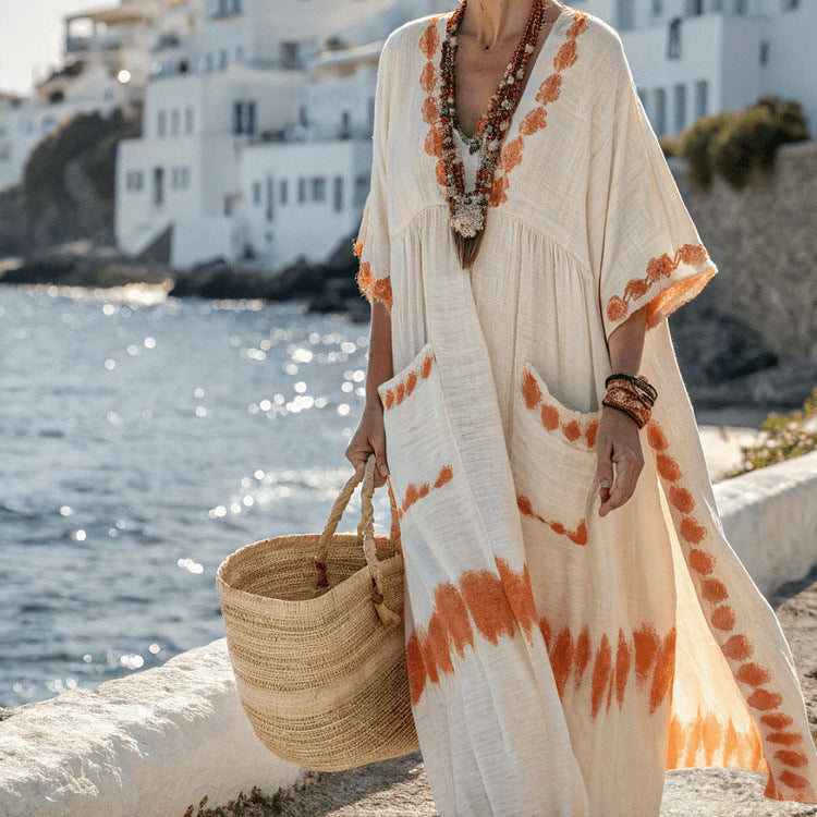 Senna - Amber Tie Dye Maxi Kaftan