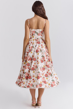 Felicity - Satin Corset Midi Dress
