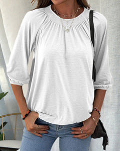 Madeline - Top with Puff Sleeves — White