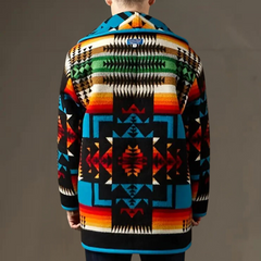 Bernard - Aztec Print Cardigan Coat