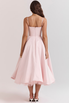 Felicity - Satin Corset Midi Dress