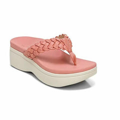 Constance - Braided Toe Post Platform — Pink