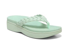 Constance - Braided Toe Post Platform — Green
