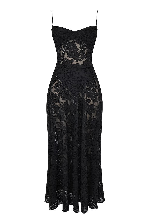 Henrietta - Lace Maxi Dress with Straps