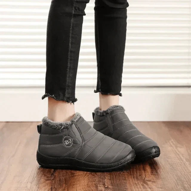Candice - Padded Ankle Snow Boots — Grey