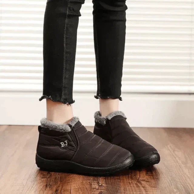 Candice - Padded Ankle Snow Boots — Coffee