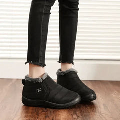 Candice - Padded Ankle Snow Boots — Black