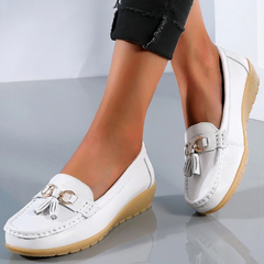 Judith - Tassel Loafers — White