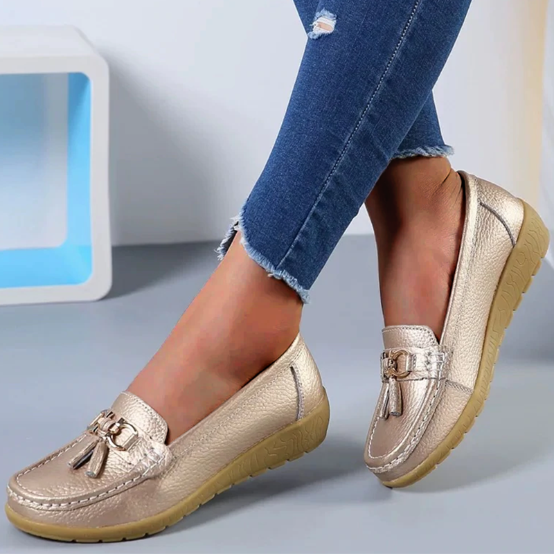 Judith - Tassel Loafers — Golden