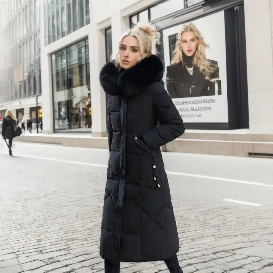 Deborah - Puffer Coat with Fur Hood