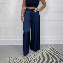 Victoria - Satin Wide Leg Trousers