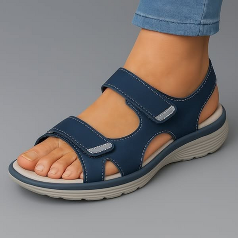Rochelle - Velcro Sport Sandals — Blue