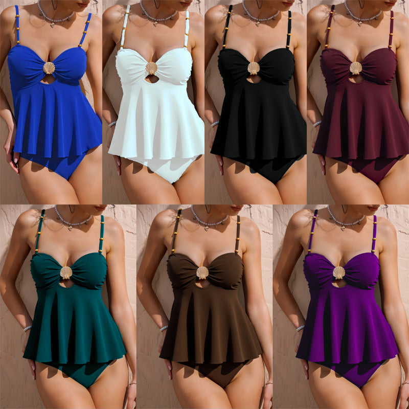 Frances - Shell Trim Tankini