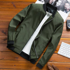 Henry - Zip Bomber Jacket — Green