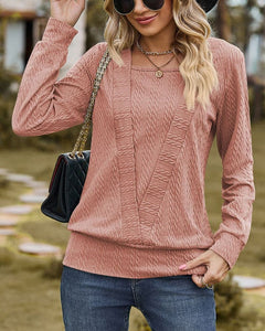 Victoria - Knit Long Sleeve Top — Pink
