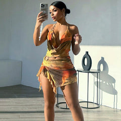 Alexandra - Tie Dye Swimsuit with Sarong