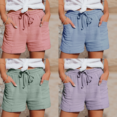 Bernadette - Linen Drawstring Shorts