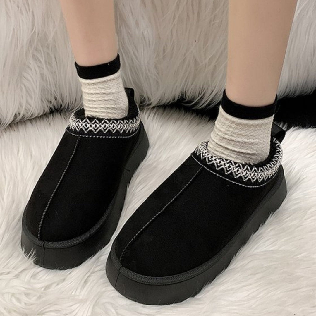 Audrey - Platform Sheepskin Slippers