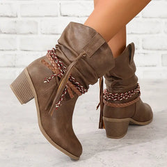Martha - Slouch Ankle Cowboy Boots