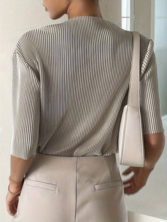 Henrietta - Pleated Puff Sleeve Blouse