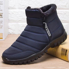 Shannon - Padded Fleece Ankle Boots — Blue