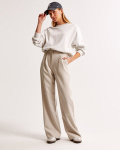 Chloe - Straight Leg Trousers — Beige