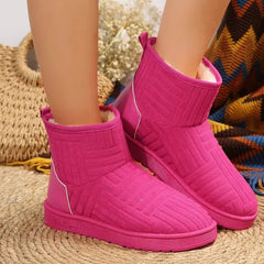 Miranda - Quilted Sheepskin Boots — Pink