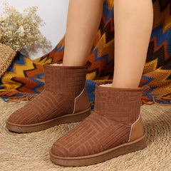 Miranda - Quilted Sheepskin Boots — Brown