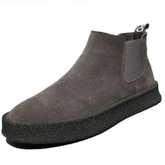 Chelsea - Flat Suede Ankle Boots — Camel