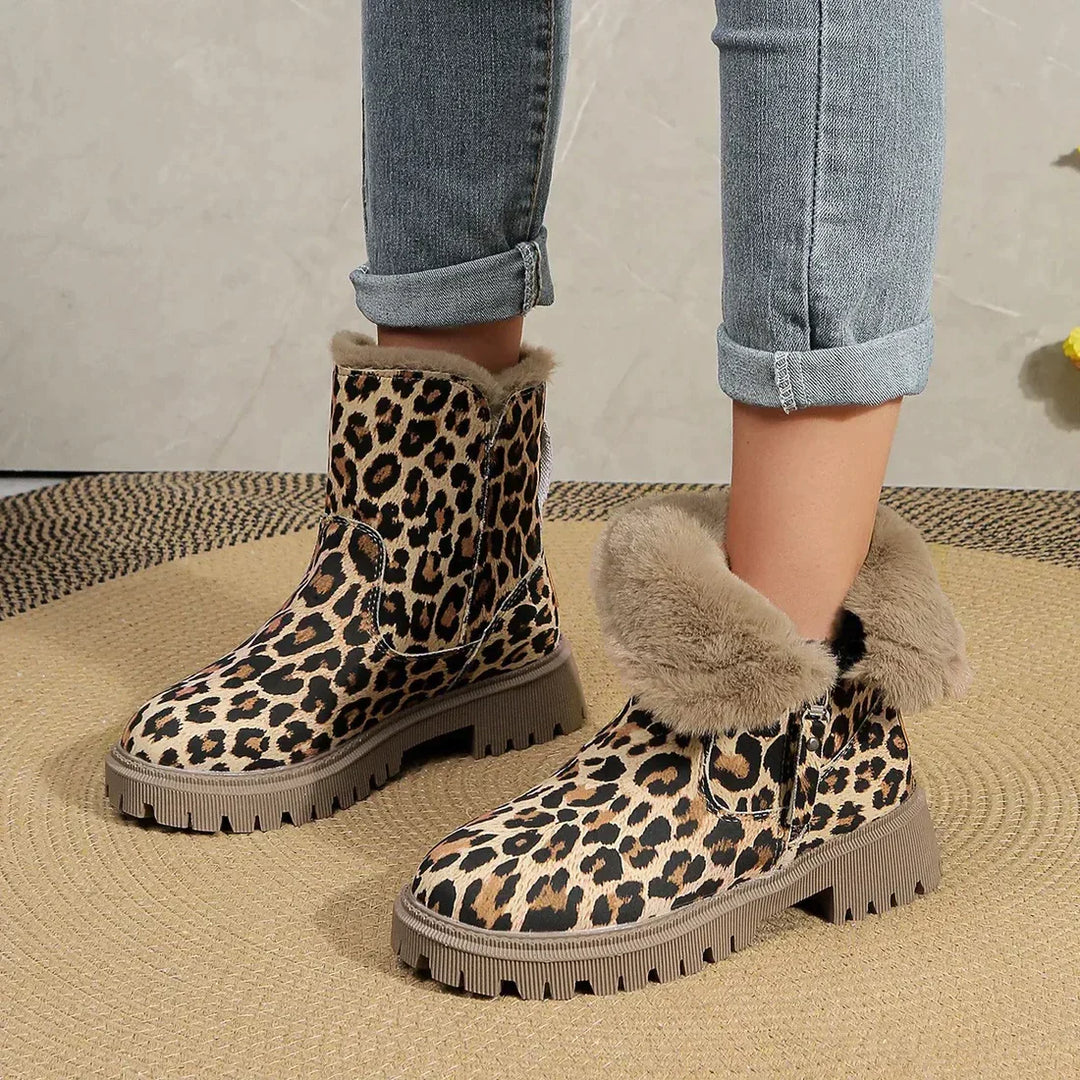 Enid - Leopard Print Ankle Boots
