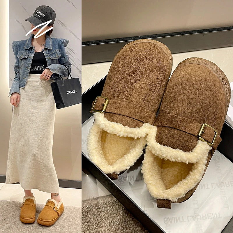 Rebecca - Fur Lined Clog Slippers