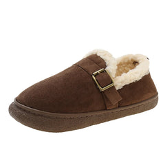 Rebecca - Fur Lined Clog Slippers — Beige