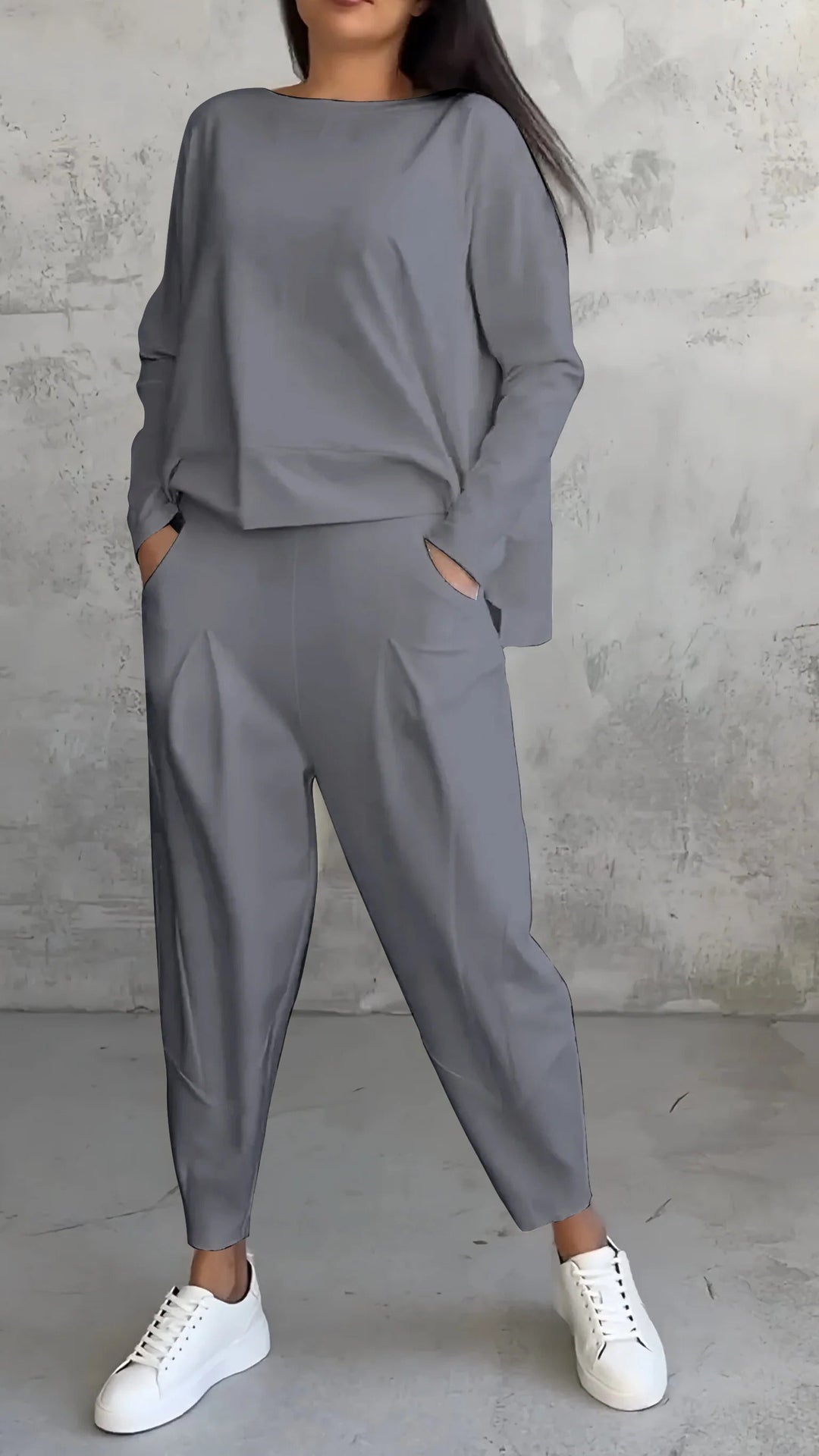 Wilhelmina - Jumper and Jogger Set — Grey 1